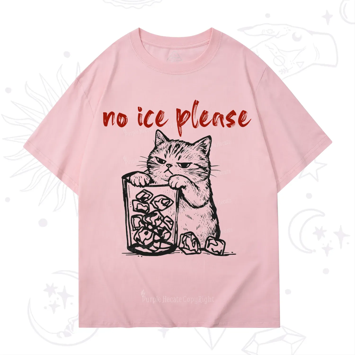 Purplehecate No Ice Please Cat T-Shirt