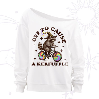 Purplehecate Off To Cause A Kerfuffle Off The Shoulder Sweatshirt