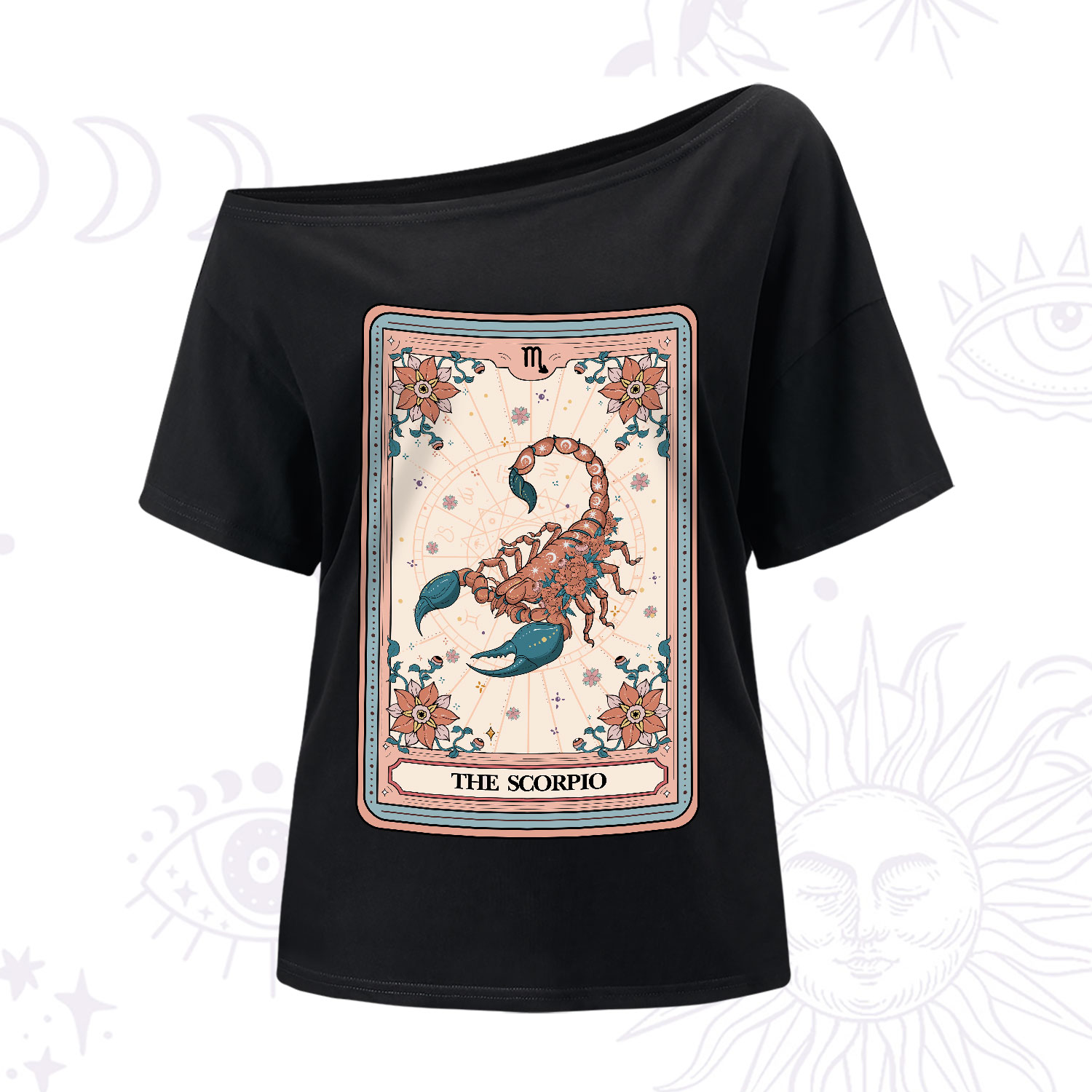 Purplehecate The Scorpio Tarot Card One-Shoulder T-Shirt
