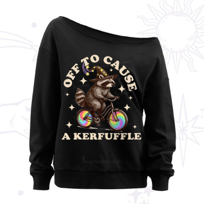 Purplehecate Off To Cause A Kerfuffle Off The Shoulder Sweatshirt
