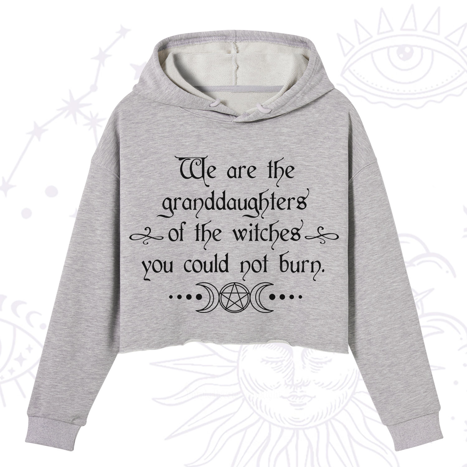 Purplehecate They Didn't Burn Witches They Burned Women Crop Hoodie