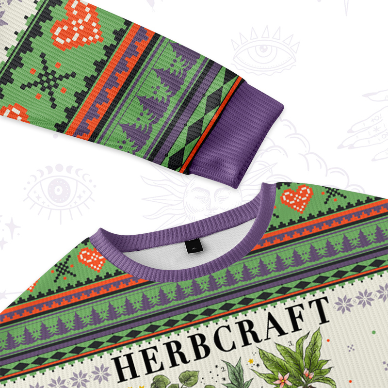 Purplehecate Magical Herbcraft Ugly Christmas Sweatshirts