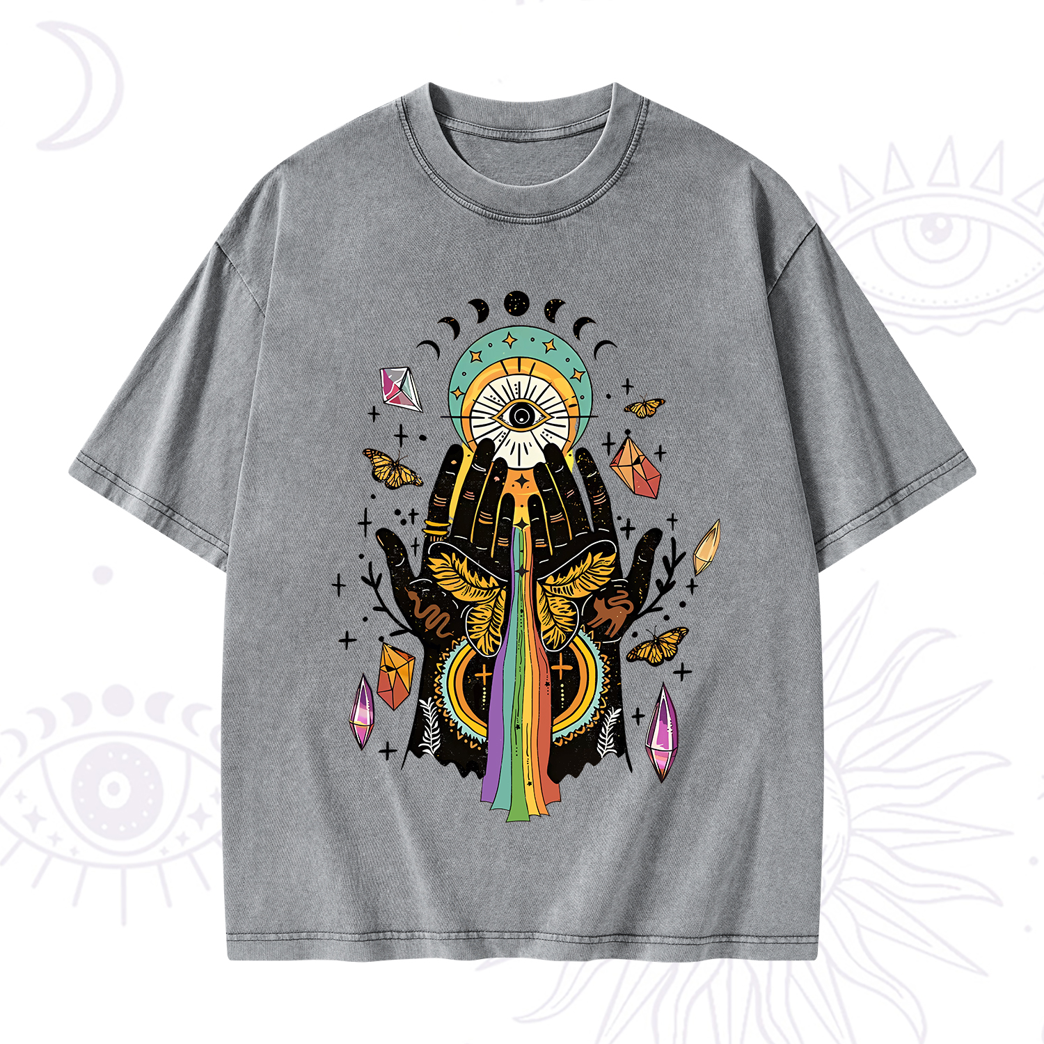 Purplehecate Mystical Witchy Hands Washed T-Shirt