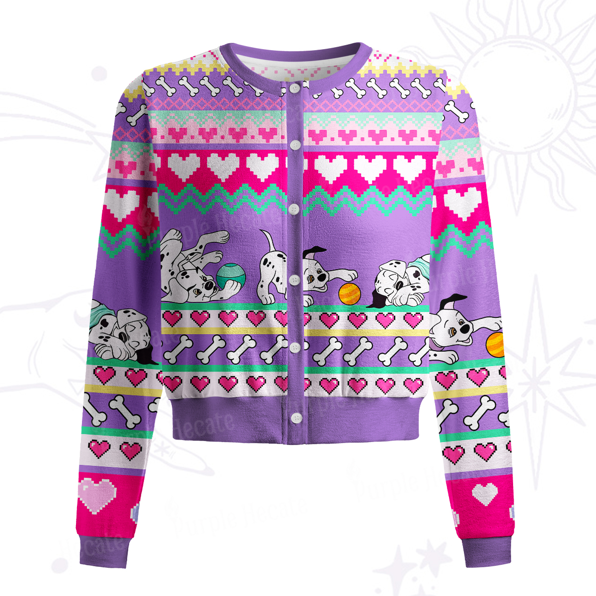 Purplehecate Dalmatian Playtime Knit Cardigan