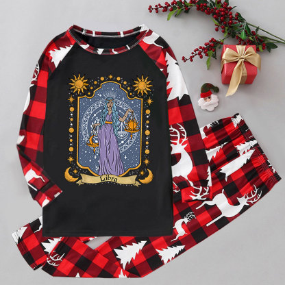 Purplehecate Libra Zodiac Elk Christmas Pajamas