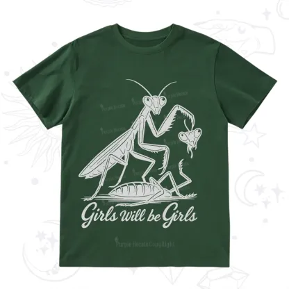 Purplehecate Girls Will Be Girls Praying Mantis T-Shirt