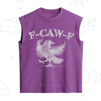 Purplehecate F-caw-f Crow Vintage Washed Tank
