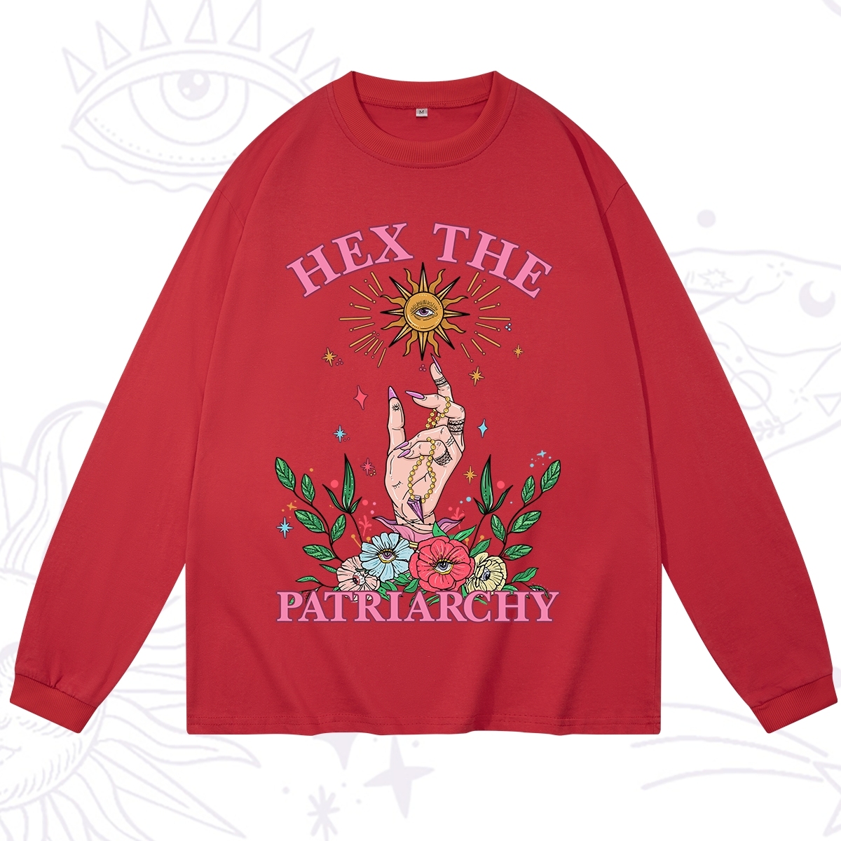 Purplehecate Hex The Patriarchy Witchy Long Sleeve T-Shirt