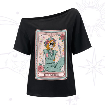 Purplehecate The Nurse Tarot One-Shoulder T-Shirt