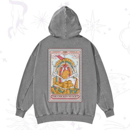 Purplehecate The Chicken Nugget Food Tarot Washed Hoodie
