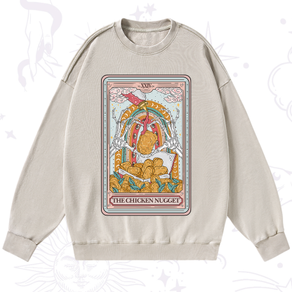 Purplehecate The Chicken Nugget Tarot Washed Sweatshirt