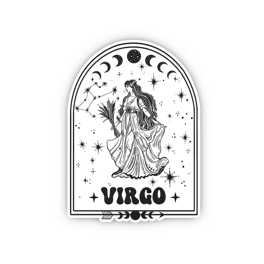 Purplehecate Zodiac Virgo Under the Stars Sticker