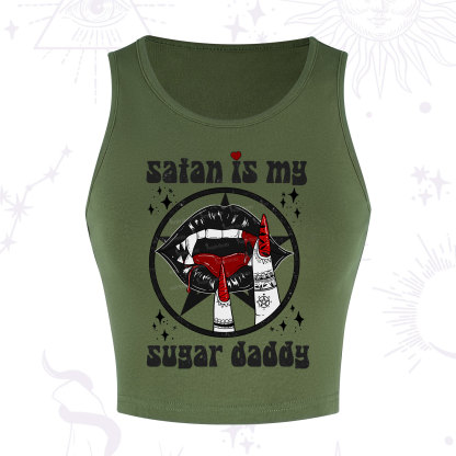 Purplehecate Satan Is My Sugar Daddy Crop Tank