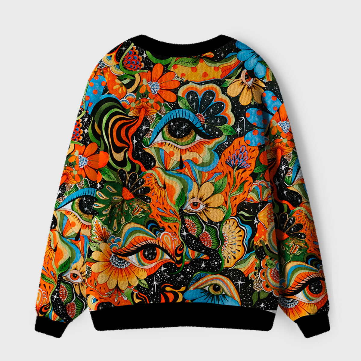 Purplehecate Floral Mirage Ugly Cardigan Sweaters