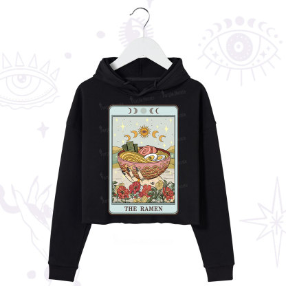 Purplehecate The Ramen Tarot Crop Hoodie