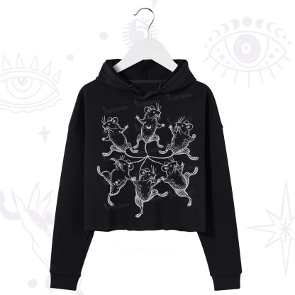 Purplehecate The Midnight Mouse Dance Crop Hoodie