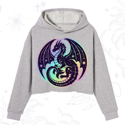 Purplehecate Cosmic Dragon Crop Hoodie