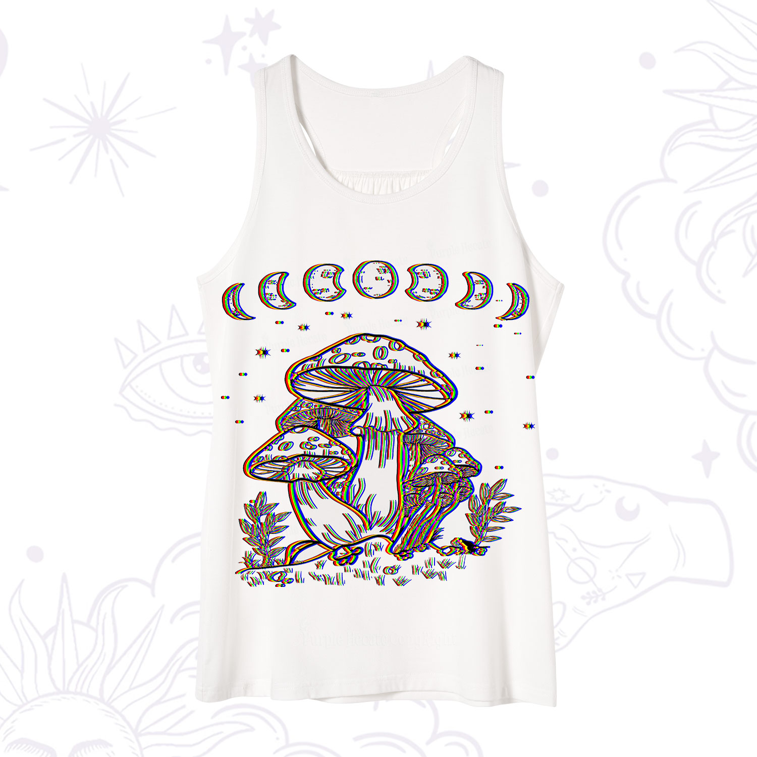 Purplehecate Mushroom and Moon Tank