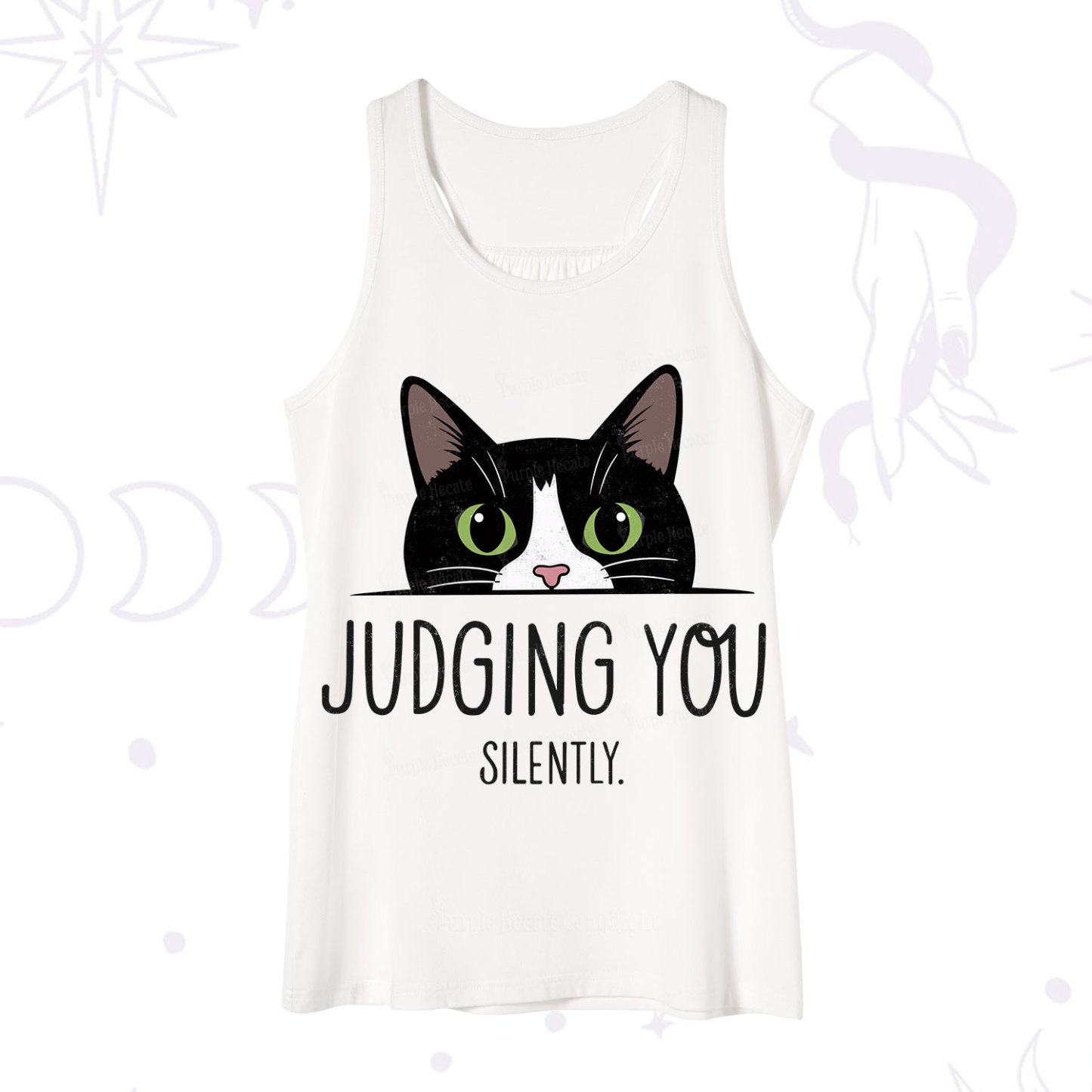Purplehecate Cute Cat Judging You Silently Tank