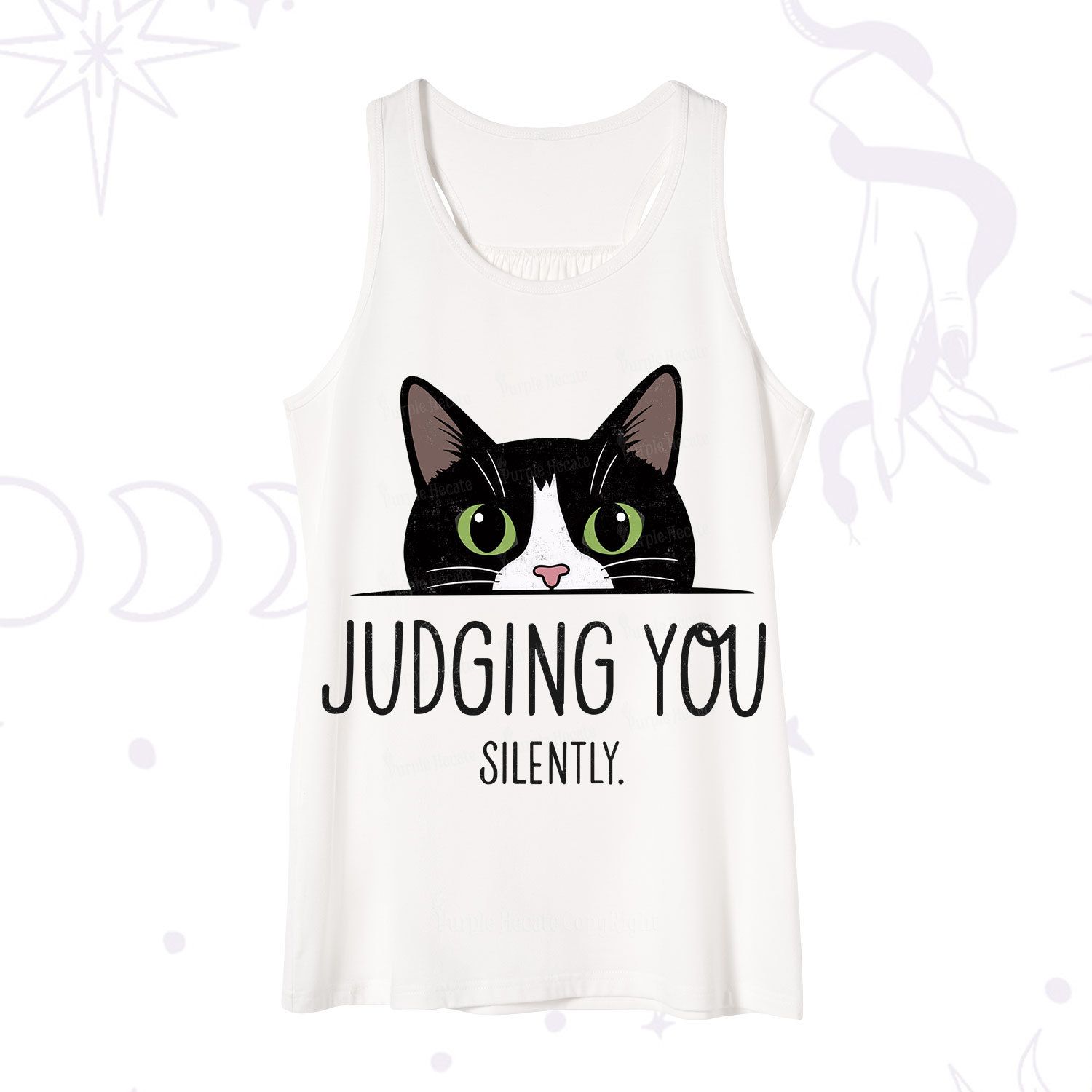 Purplehecate Cute Cat Judging You Silently Tank