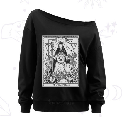 Purplehecate The Dark Empress Off The Shoulder Sweatshirt