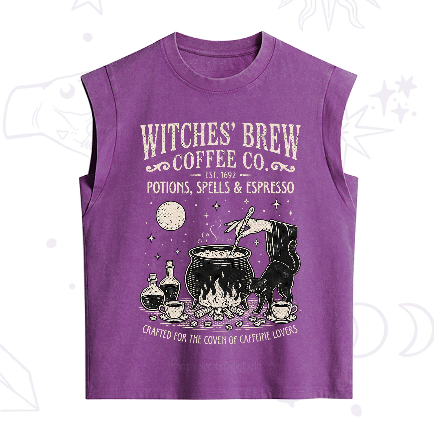 Purplehecate Witches' Brew Coffee Club Vintage Washed Tank