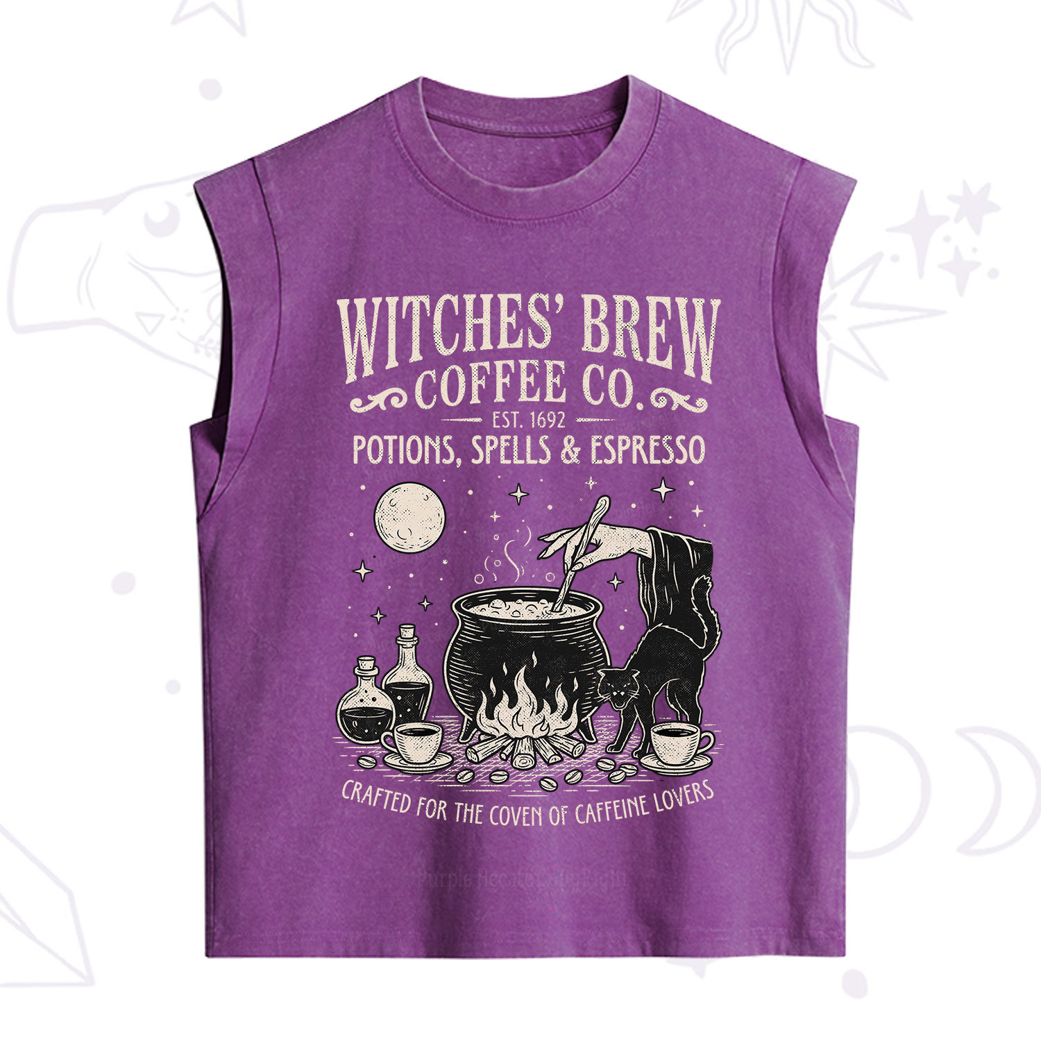 Purplehecate Witches' Brew Coffee Club Vintage Washed Tank