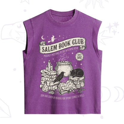 Purplehecate Salem Witch Book Club Vintage Washed Tank