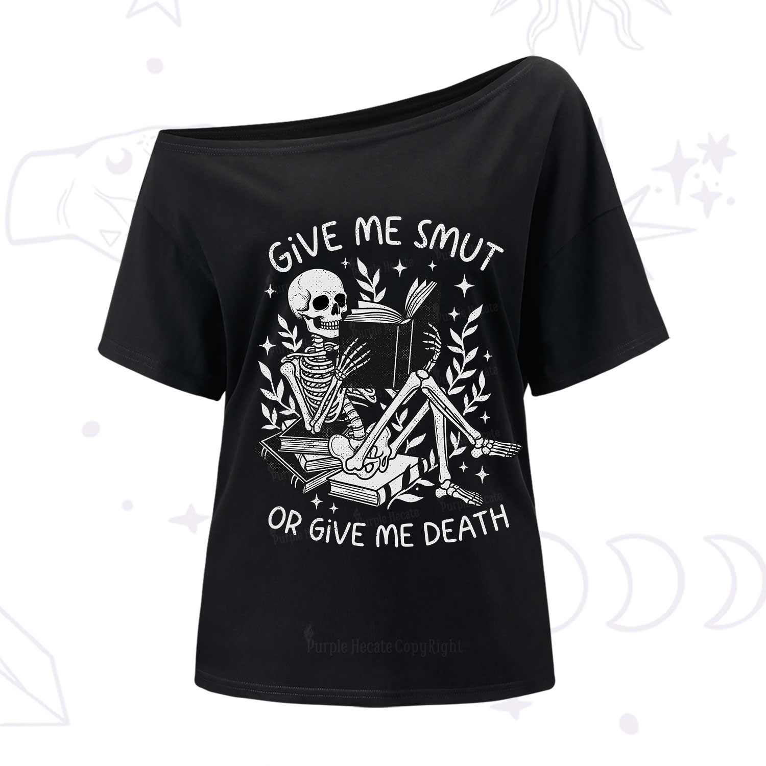 Purplehecate Give Me Smut Or Give Me Death One Shoulder T-Shirt