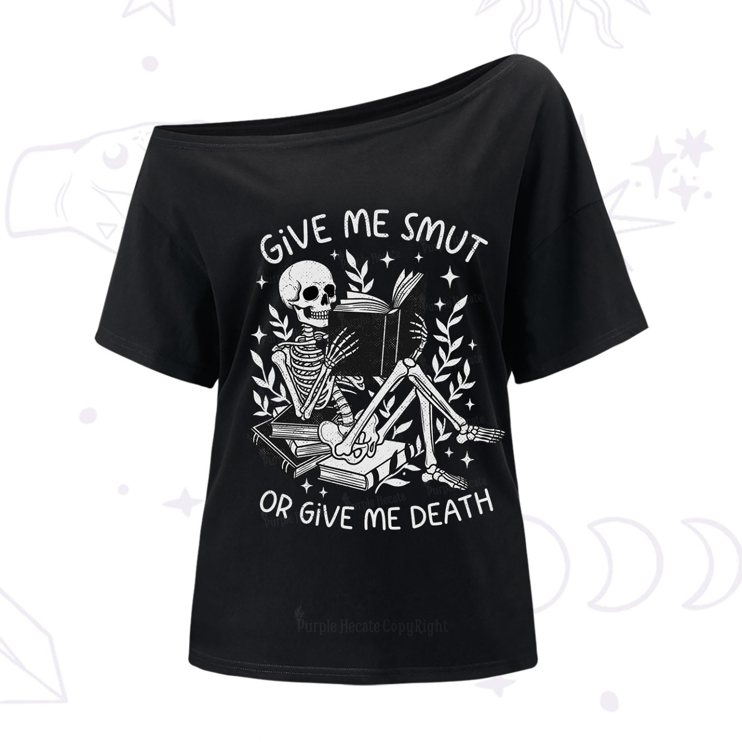 Purplehecate Give Me Smut Or Give Me Death One Shoulder T-Shirt