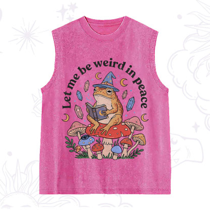 Purplehecate Let Me Be Weird in Peace Frog Washed Tank