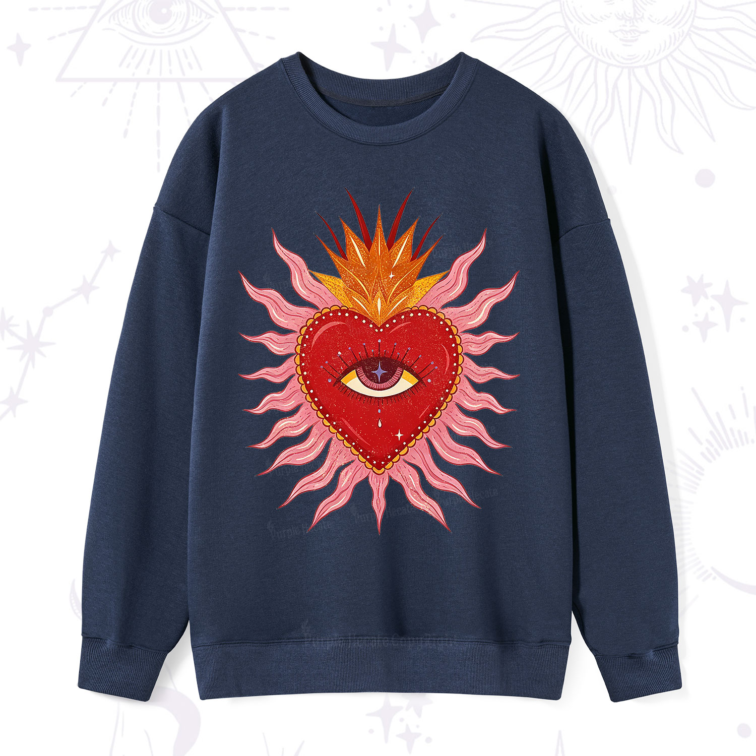 Purplehecate Sacred Flame Heart Sweatshirt