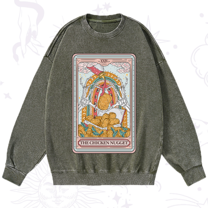Purplehecate The Chicken Nugget Tarot Washed Sweatshirt