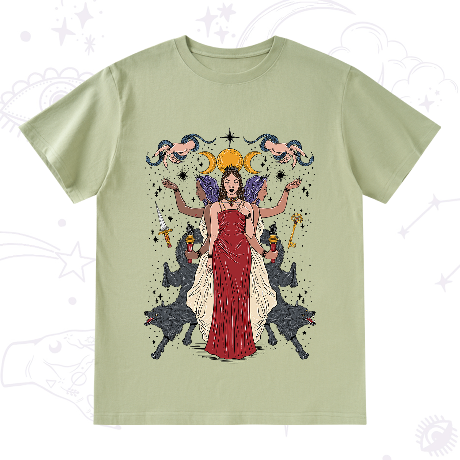 Purplehecate The Triple Goddess Hecate T-Shirt