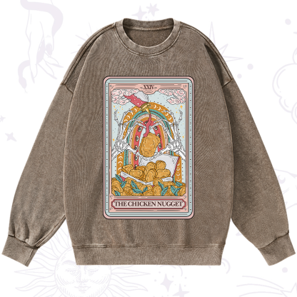 Purplehecate The Chicken Nugget Tarot Washed Sweatshirt