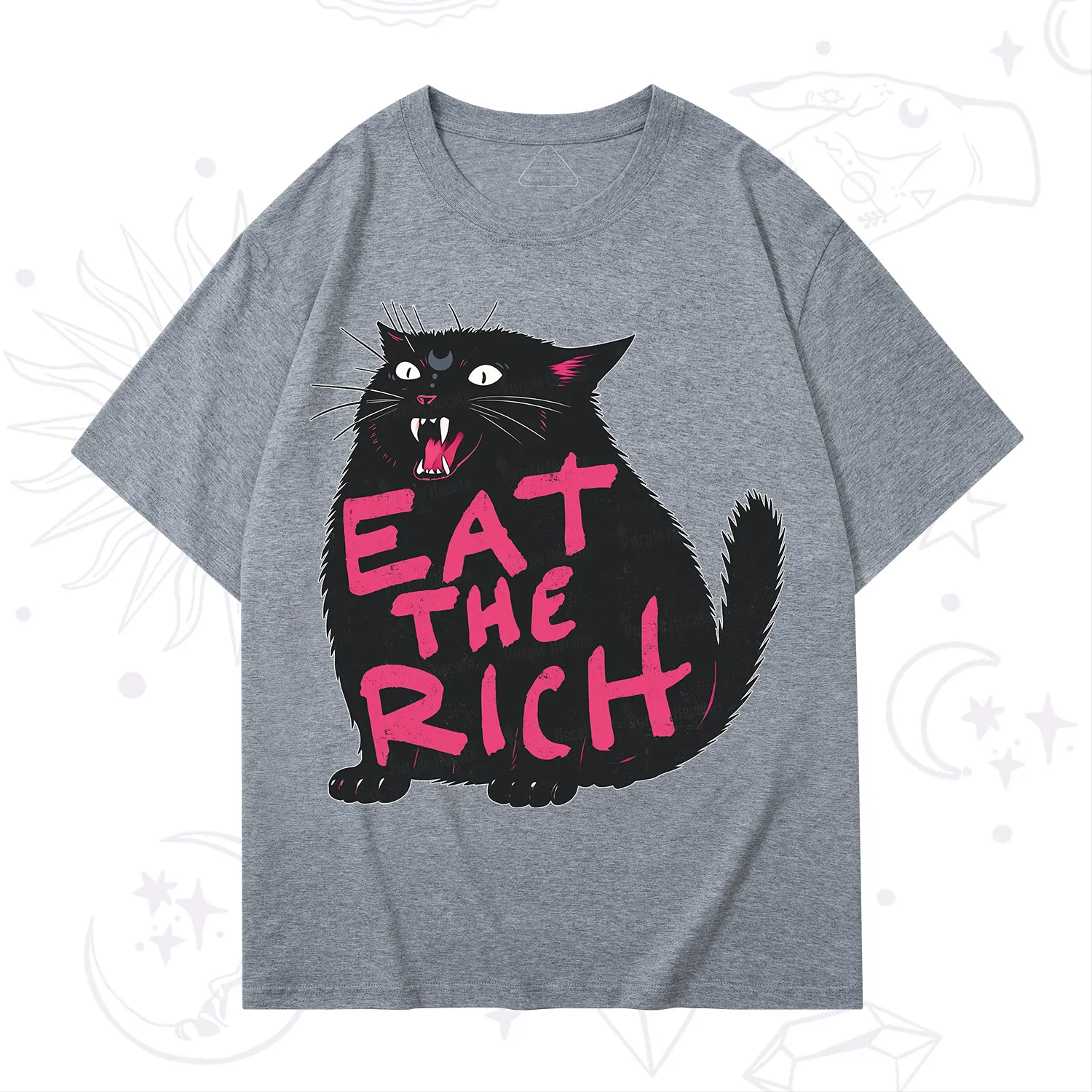 Purplehecate Eat The Rich Cat T-Shirt