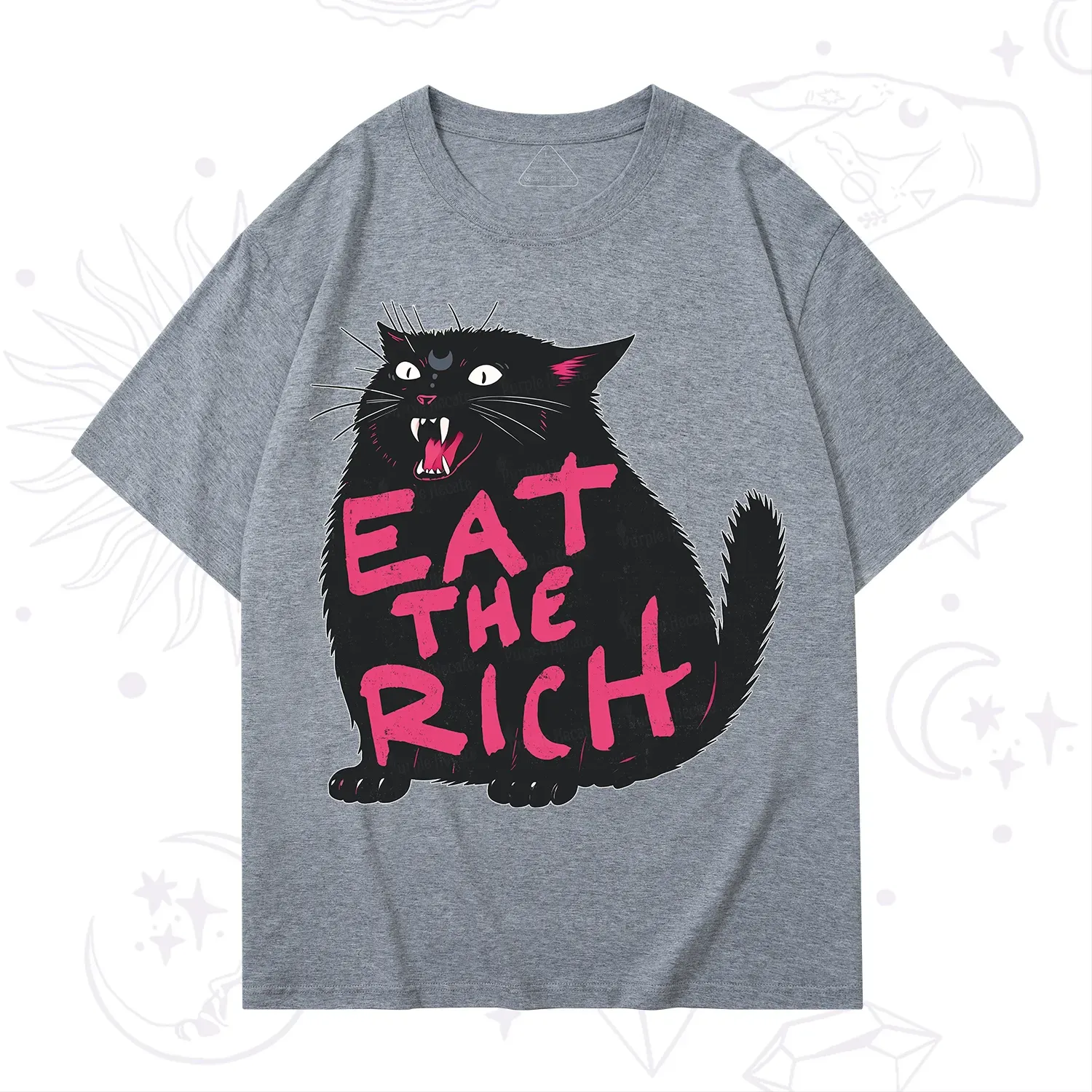 Purplehecate Eat The Rich Cat T-Shirt