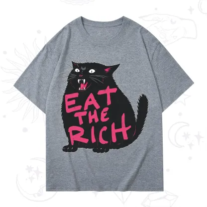 Purplehecate Eat The Rich Cat T-Shirt