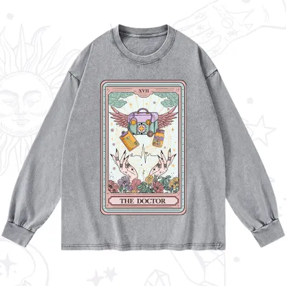 Purplehecate The Doctor Tarot Washed Long Sleeve Shirt