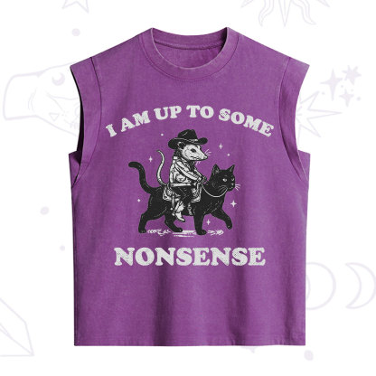 Purplehecate I Am Up To Some Nonsense Opossum Vintage Washed Tank