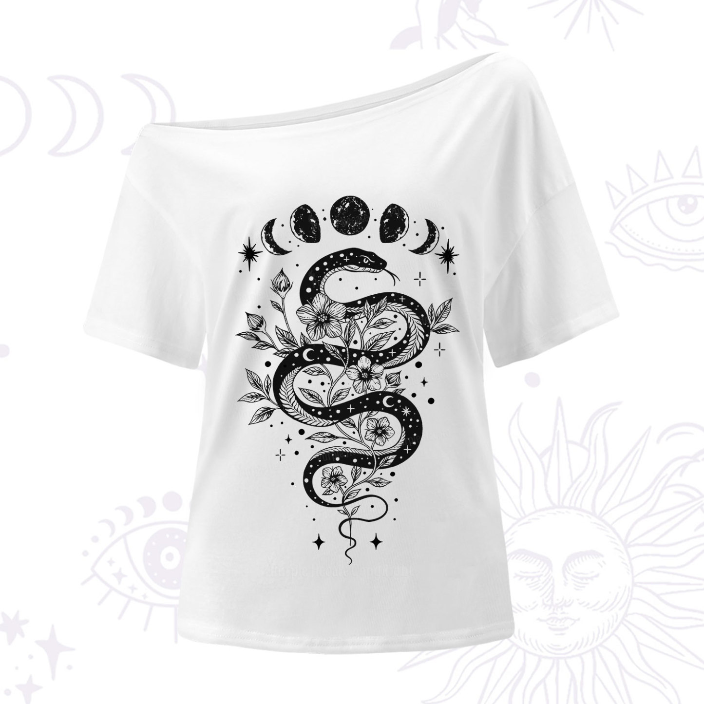 Purplehecate Serpent Spell One Shoulder T-Shirt