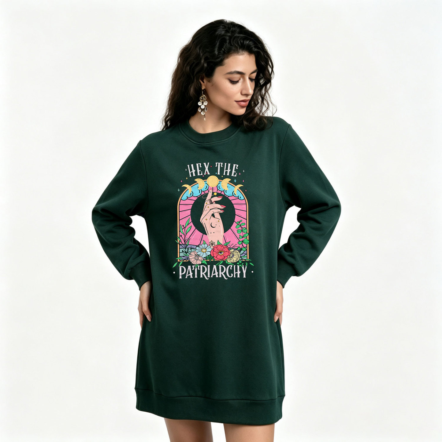 [Copy]Purplehecate My Back Hurts But I'm Being Really Brave About It Sweatshirt Dress