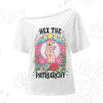 Purplehecate Hex The Patriarchy One-Shoulder T-Shirt