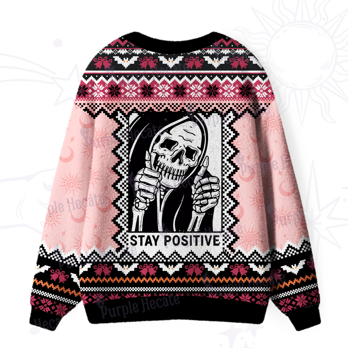 Purplehecate Stay Positive Ugly Cardigan Sweaters