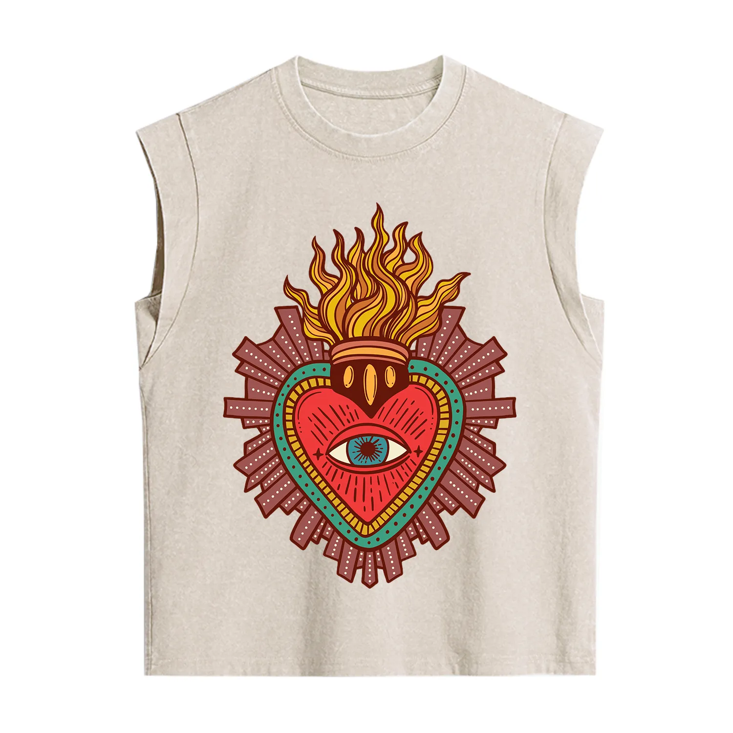Purplehecate Sacred Heart Vintage Washed Tank