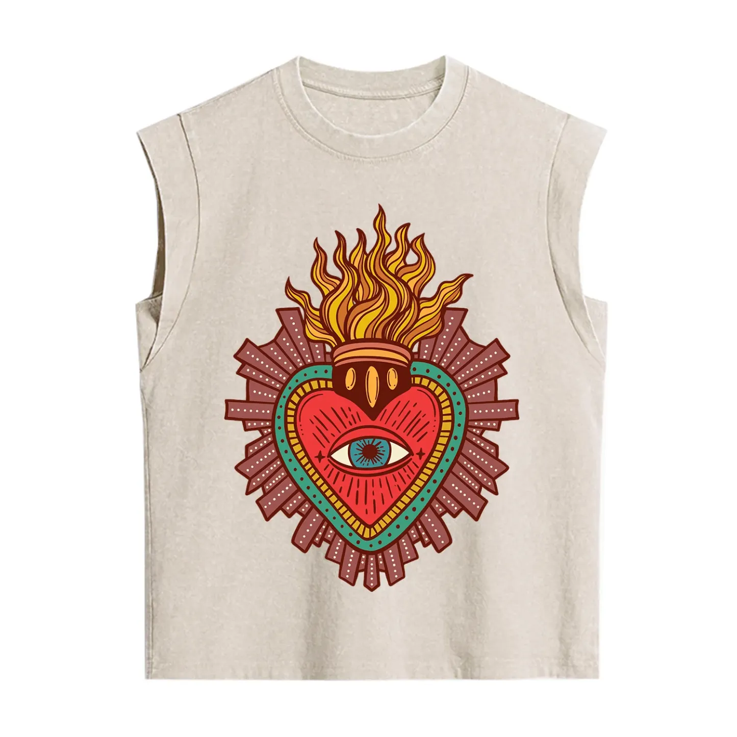 Purplehecate Sacred Heart Vintage Washed Tank