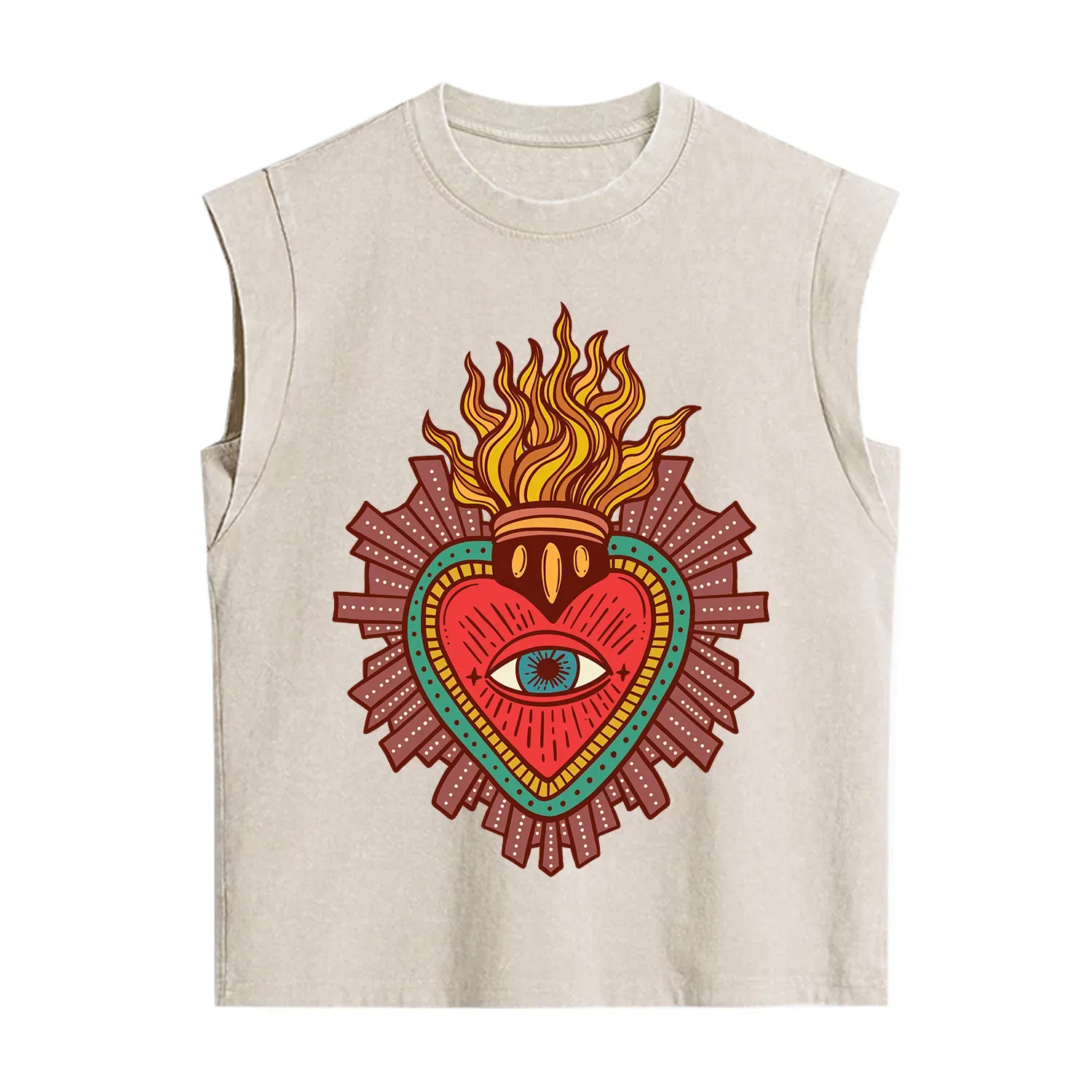 Purplehecate Sacred Heart Vintage Washed Tank