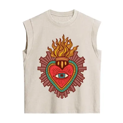 Purplehecate Sacred Heart Vintage Washed Tank