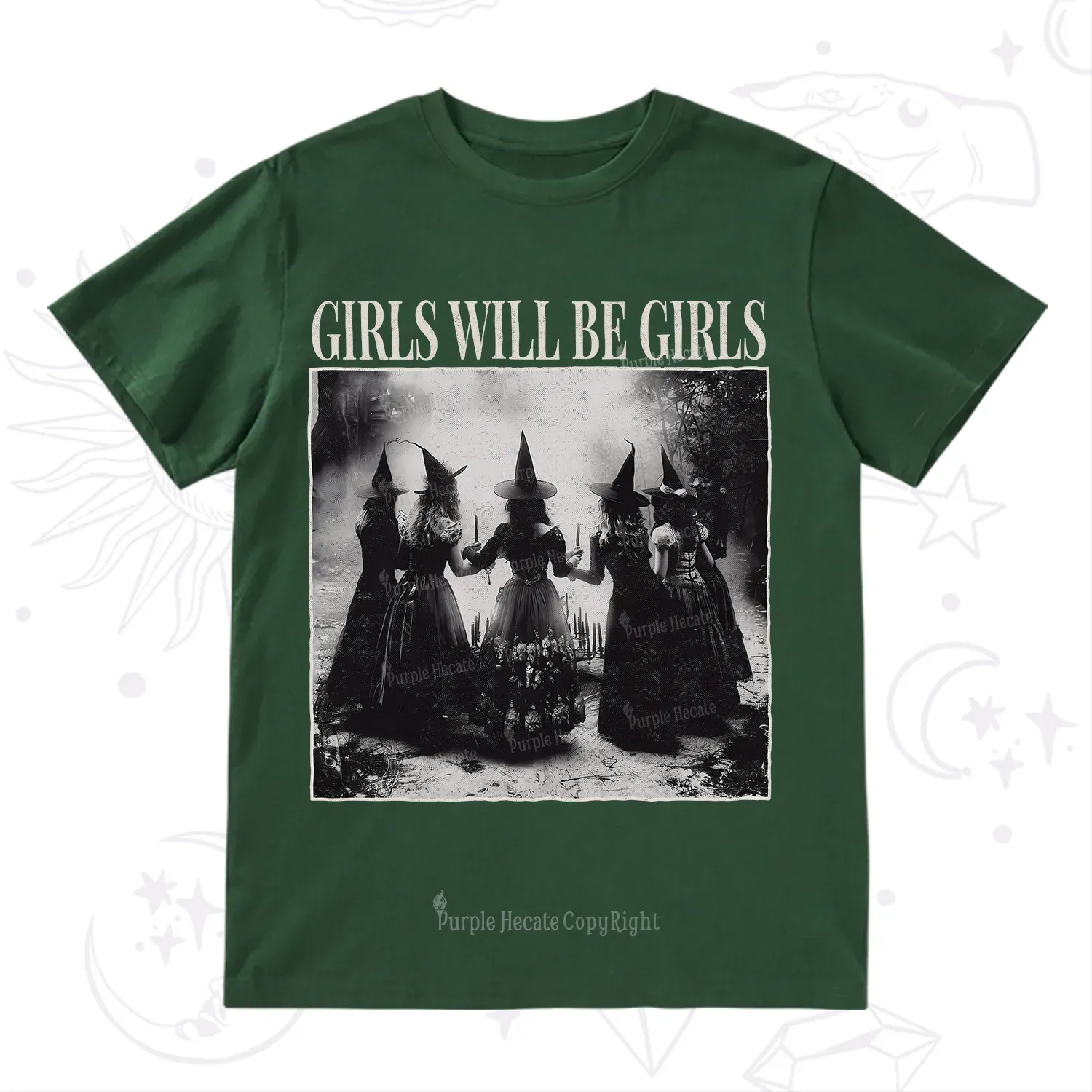 Purplehecate Girl Will Be Girl Witch T-Shirt