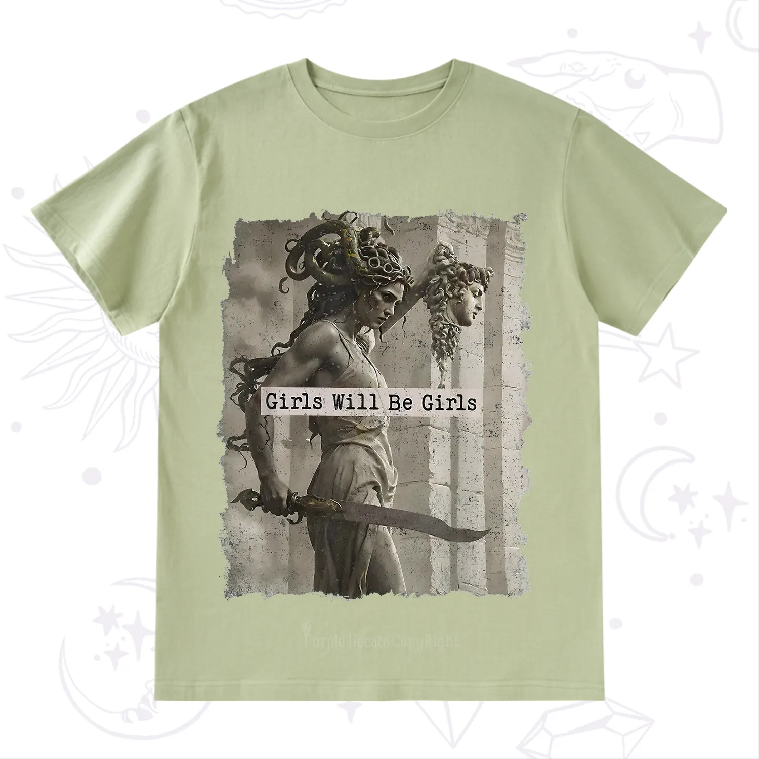 Purplehecate Medusa Girls Will Be Girls T-Shirt